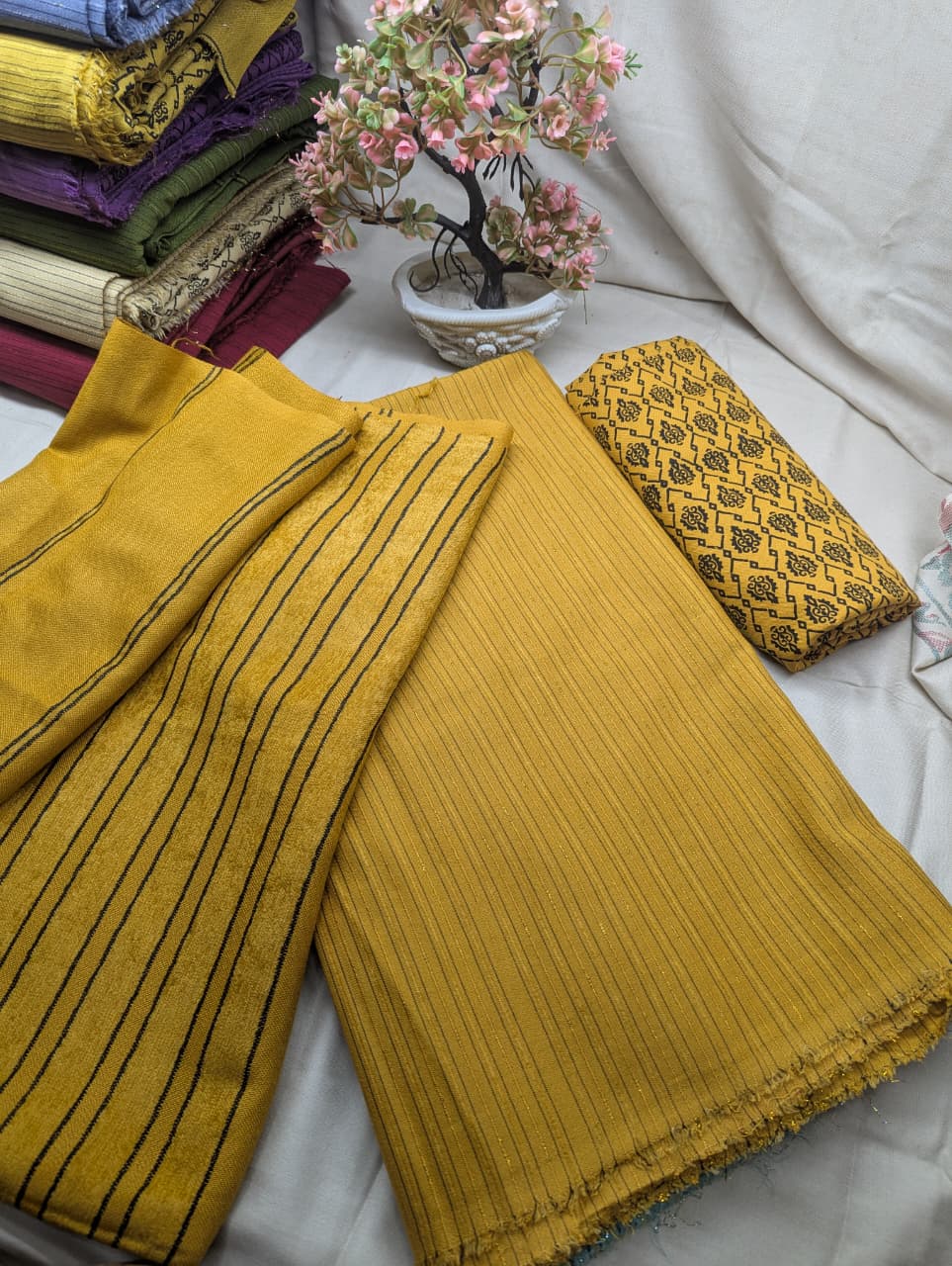 Hayadar Clothing 3-piece alpine black velvet winter set with mustard accents, featuring luxurious velvet fabric and stylish design.