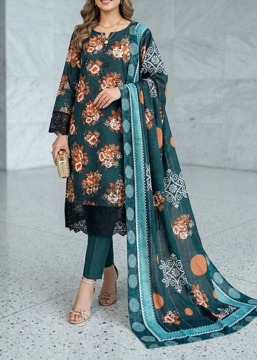 3-PC Print Apliq Boring Embroidery 2026 Collection D=04