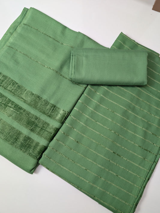 Hayadar Clothing Alpine Velvet Dhank Marina 3-piece winter collection in grass green, featuring soft velvet fabric and stylish design.