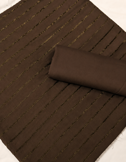 2PC ALPINE VELVET MARINA 2025 WINTER COLLECTION [CHOCLATE BROWN]