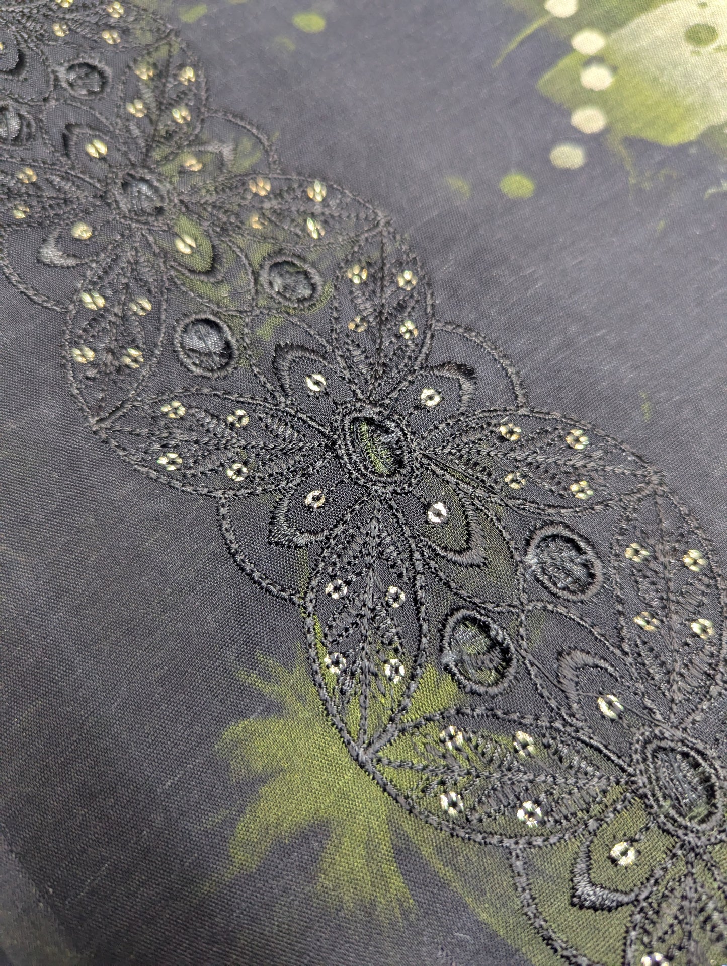 Black viscose 3-piece embroidery winter collection by Hayadar Clothing, featuring export-quality print and elegant design.