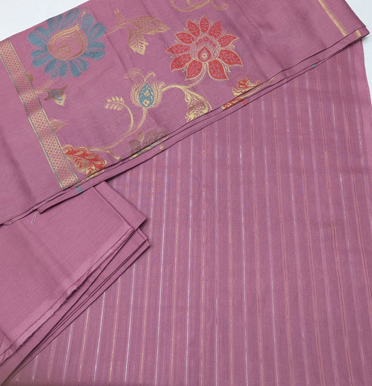 Tea pink 3-piece moonlight lawn set with premium multi-jaquard Banarasi dupatta by Hayadar Clothing, featuring elegant fabric and design.