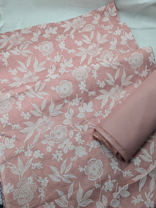 White Rose Slub Lawn – 2 Piece Summer Collection 2026 [DE03]