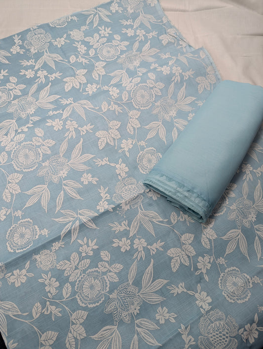 White Rose Slub Lawn – 2 Piece Summer Collection 2026 [DE01]
