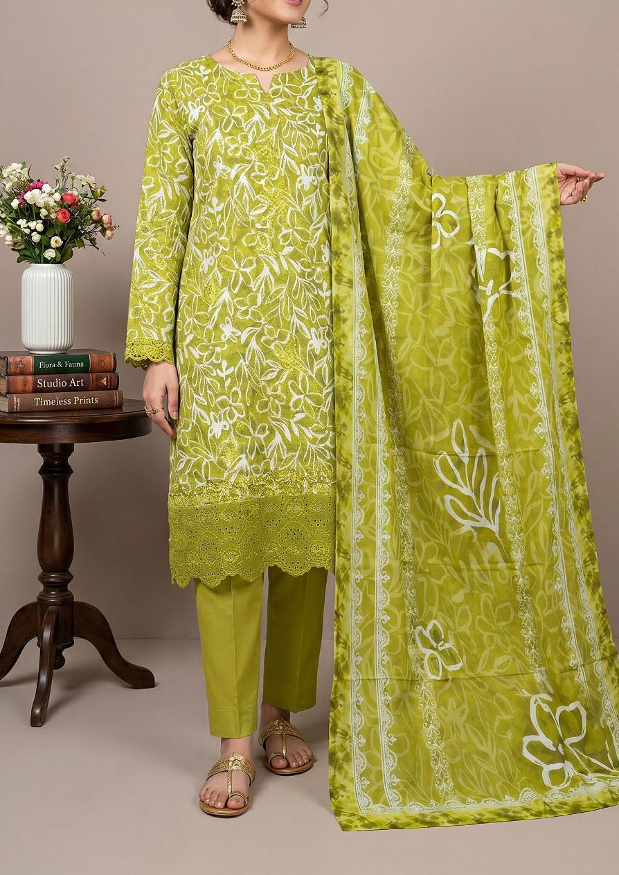 3-PC Print Apliq Boring Embroidery Collection D=07