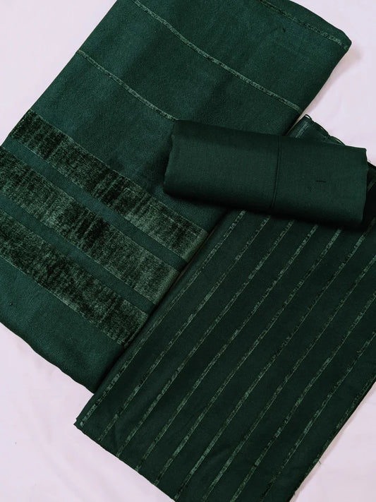 3PC - Alpine Velvet Dhank Marina – Exclusive Winter Collection [BOTTLE GAREEN]