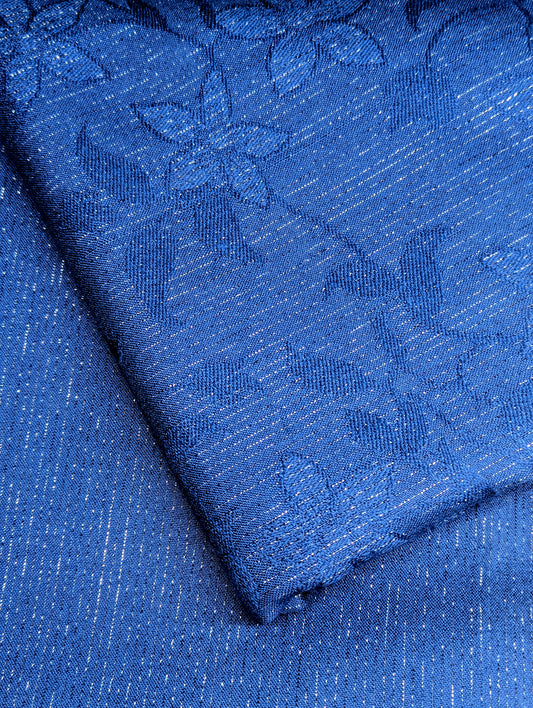 Hayadar Clothing 2-piece Zari Line Moon Lite Marina set in Zink Blue from Winter 2025 Collection, featuring intricate zari detailing.