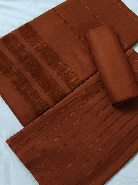 3PC - Alpine Velvet Dhank Marina – Exclusive Winter Collection (RUST COLOR)